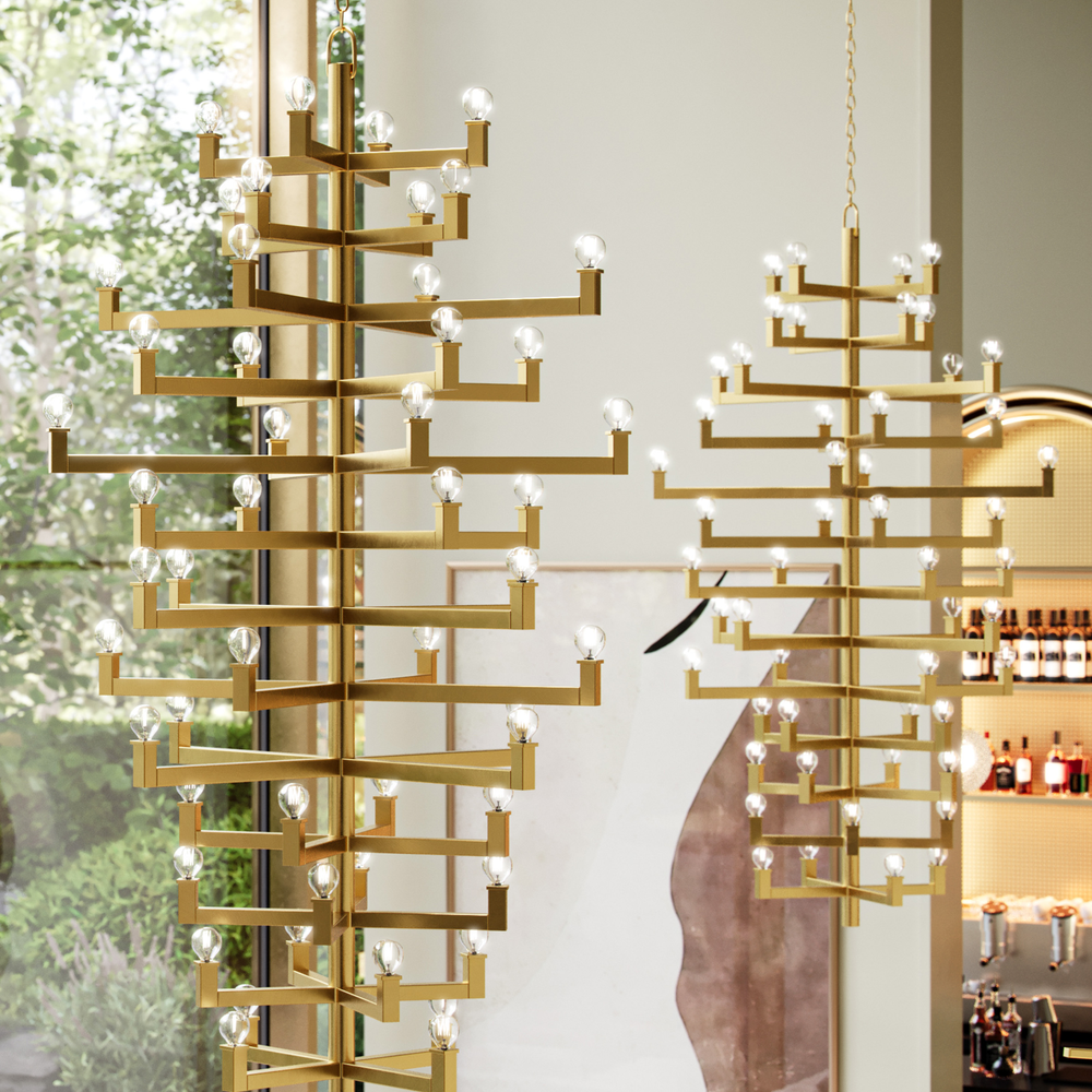 
                      
                        Andre Grande Brass Chandelier
                      
                    