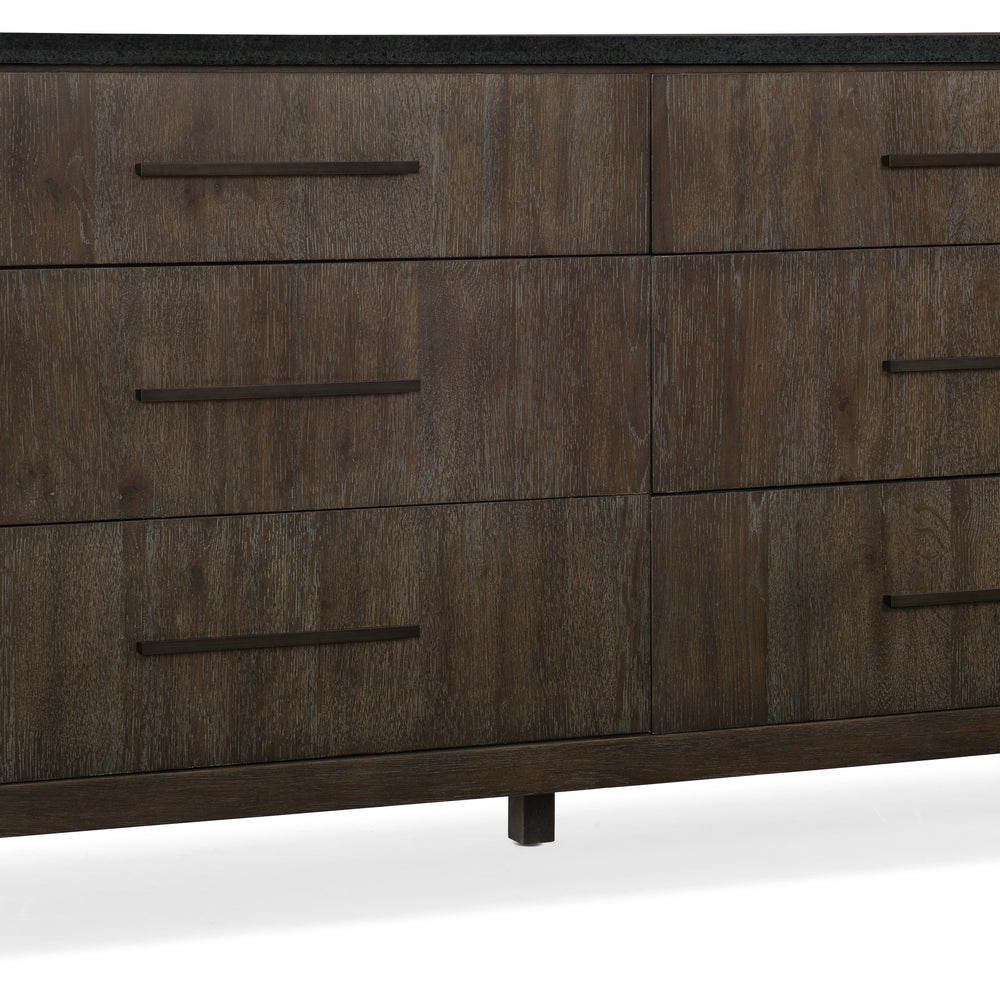 Miramar Aventura Raphael Six-Drawer Stone Top Dresser.