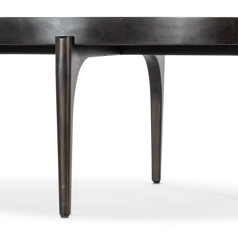 Commerce & Market Round Cocktail Table - Dark Natural Wood