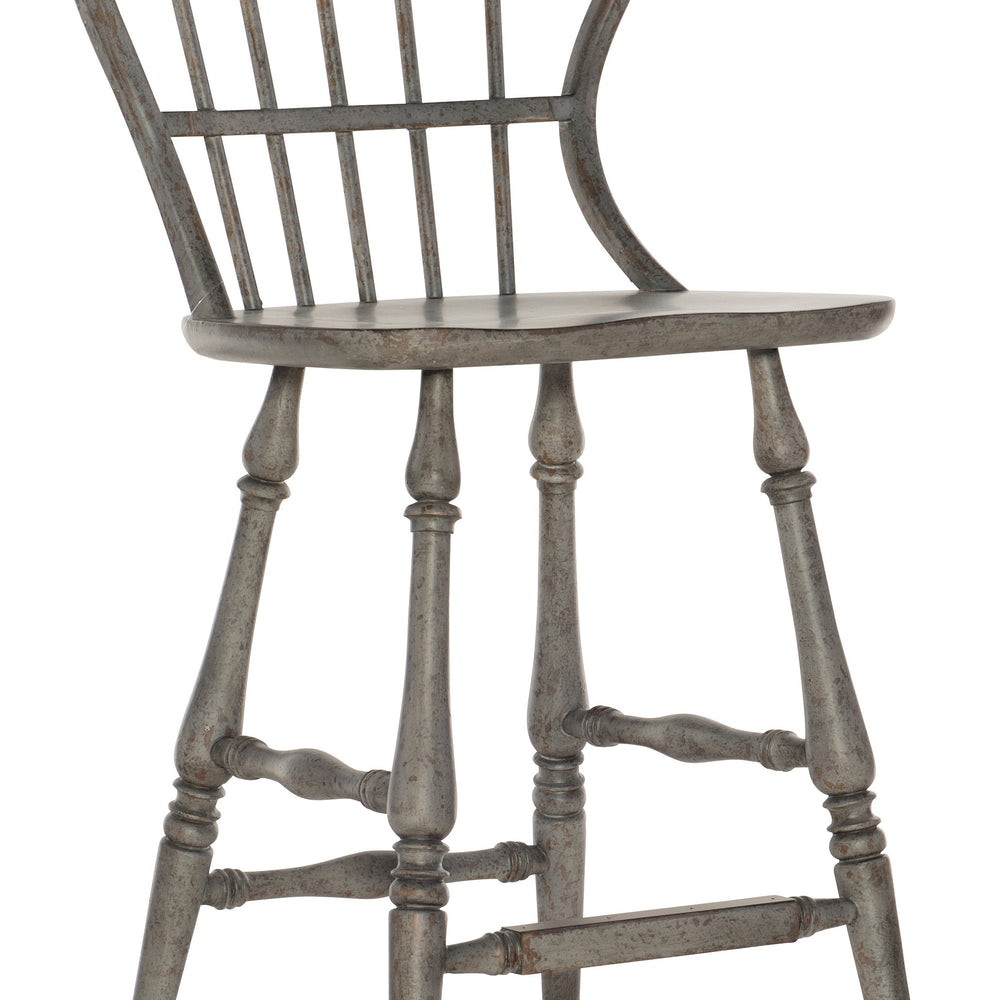 Ciao Bella Spindle Back Bar Stool-Speckled Gray.