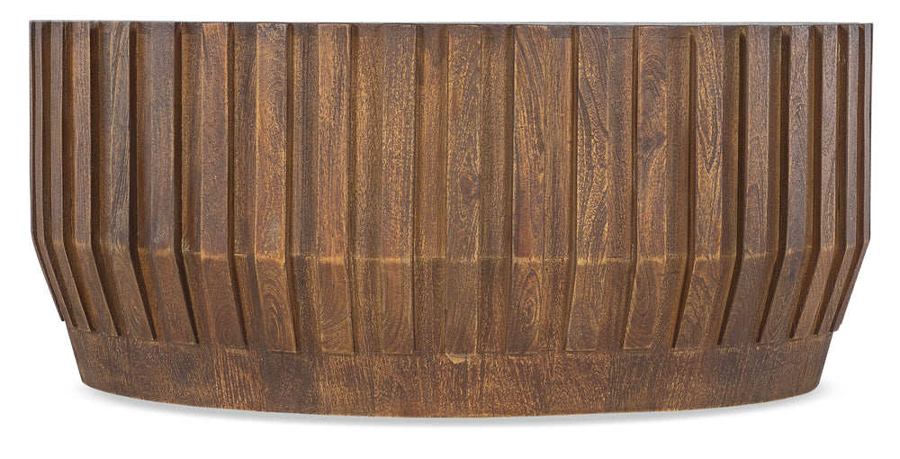 Commerce and Market Gears Round Cocktail Table.