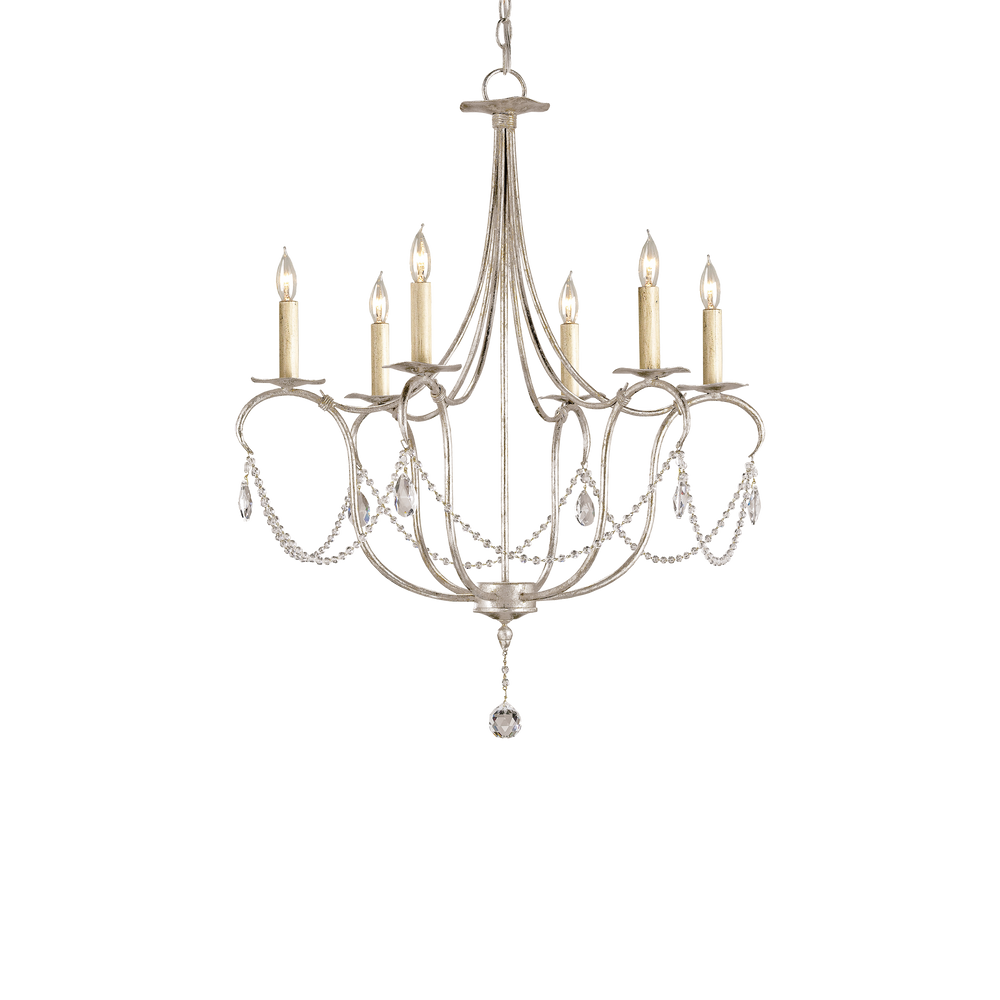 Crystal Lights Small Silver Chandelier