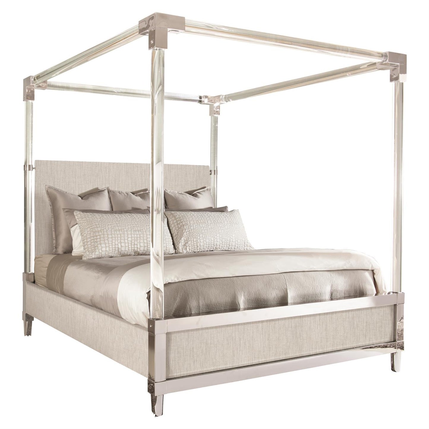 Rayleigh Fabric Canopy King Bed - Custom - #shop_name King Bed