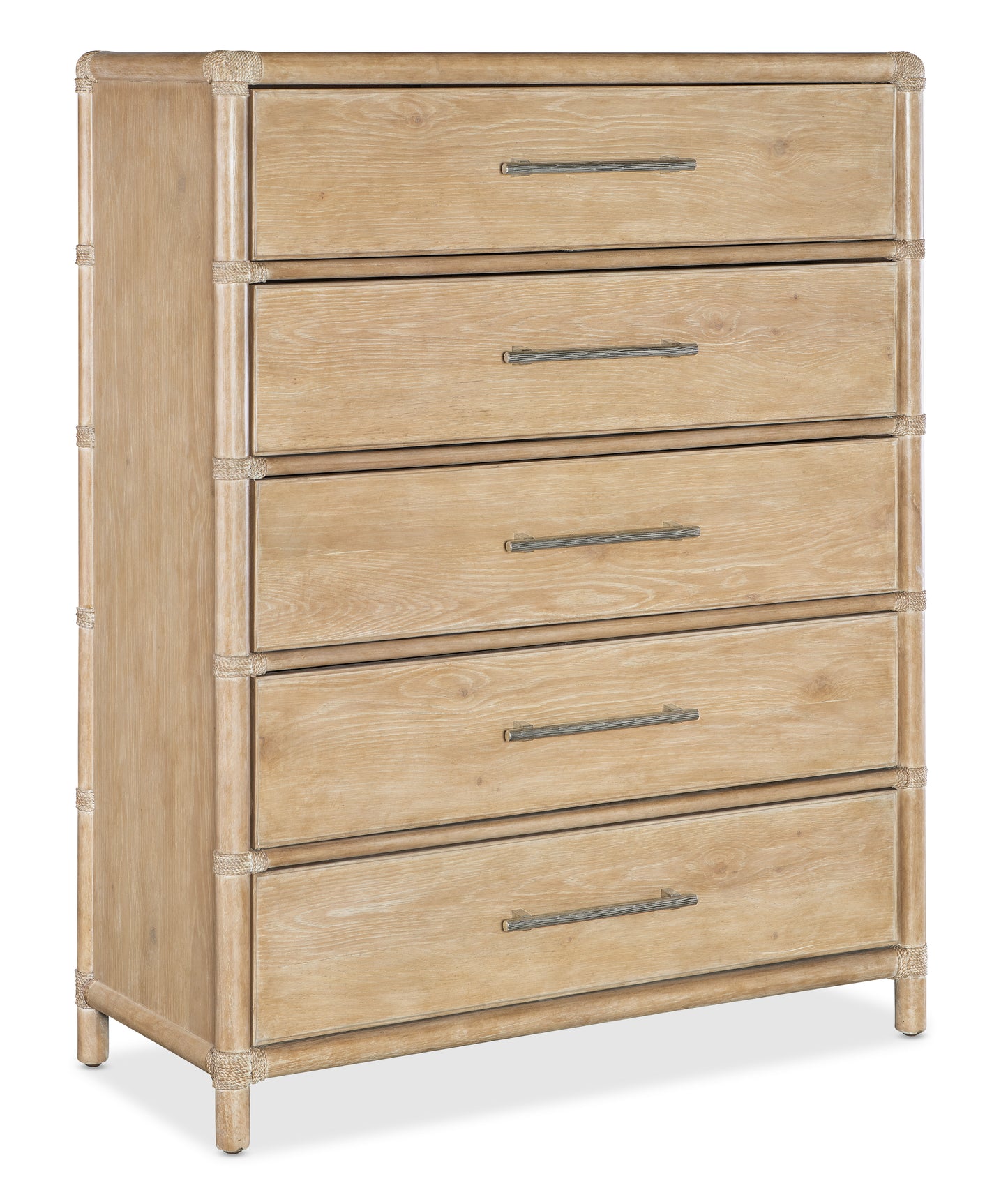 Retreat Pole Rattan Five-Drawer Chest - Dune.