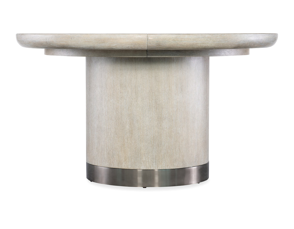 Modern Mood Round Dining Table with 1-18in Leaf - Diamond Finish