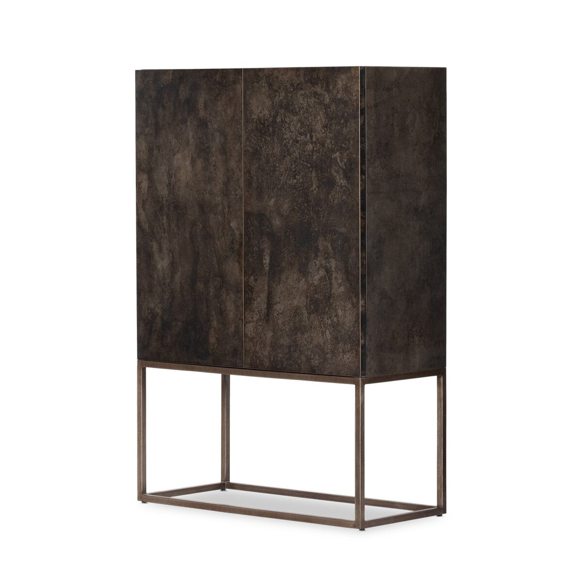 Roman Bar Cabinet - Oxidized Iron