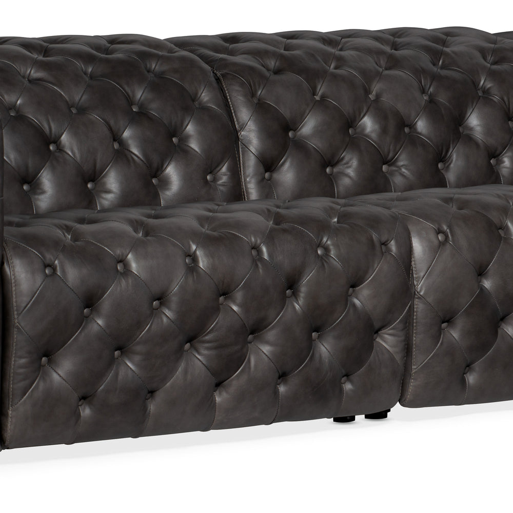 Savion 2 over 2 Sofa with Power Recline & Power Headrest - Bellagio Gravel