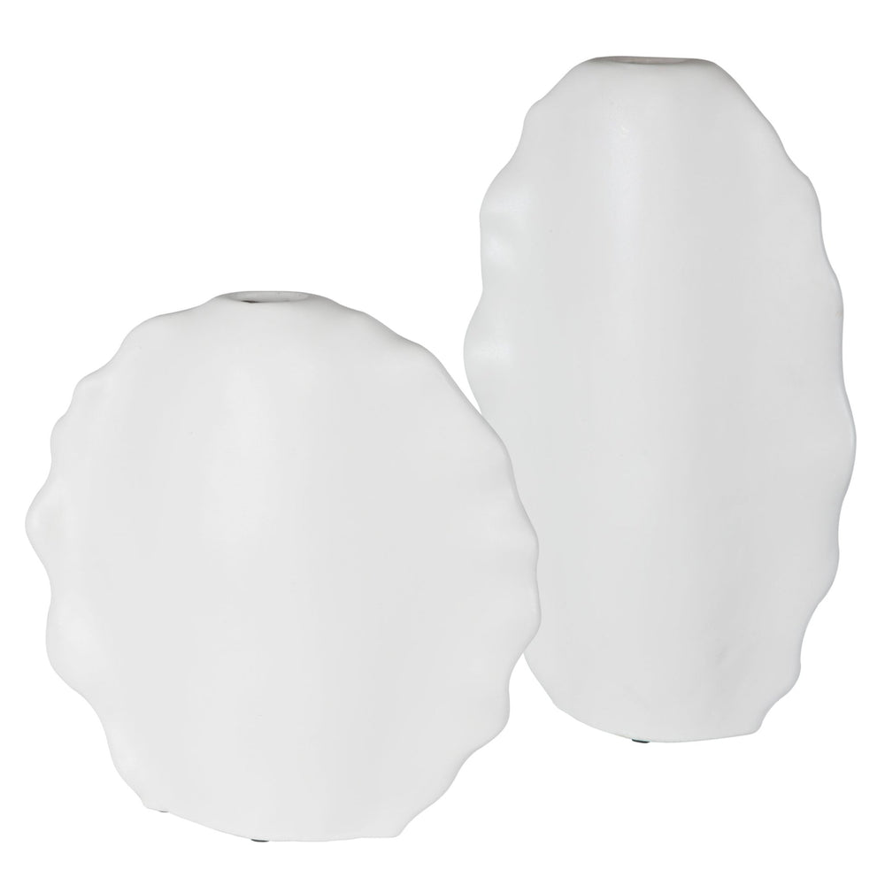 
                      
                        Ruffled Feathers Modern White Vases, S/2 - #shop_name Accessories
                      
                    