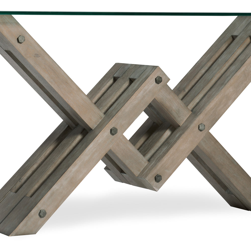 Affinity Glass Top Accent Console
