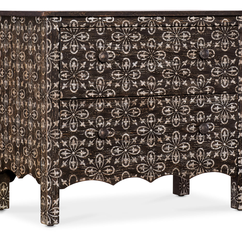 Americana Two-Drawer Nightstand - Black