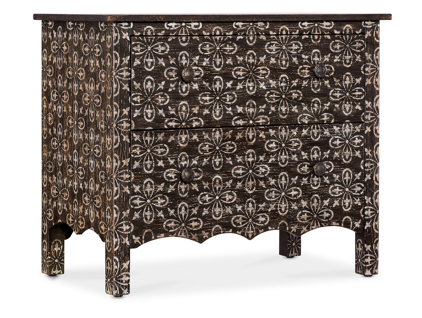 Americana Two-Drawer Nightstand - Black