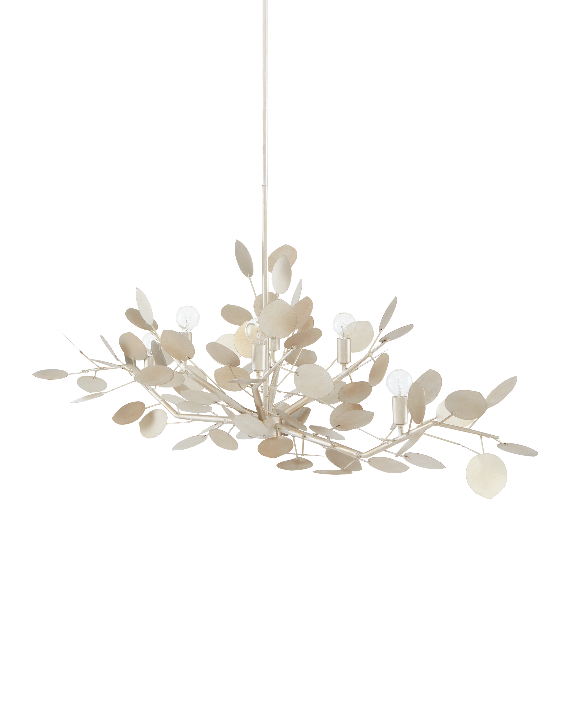 Lunaria Silver Oval Chandelier - Thumbnail 4