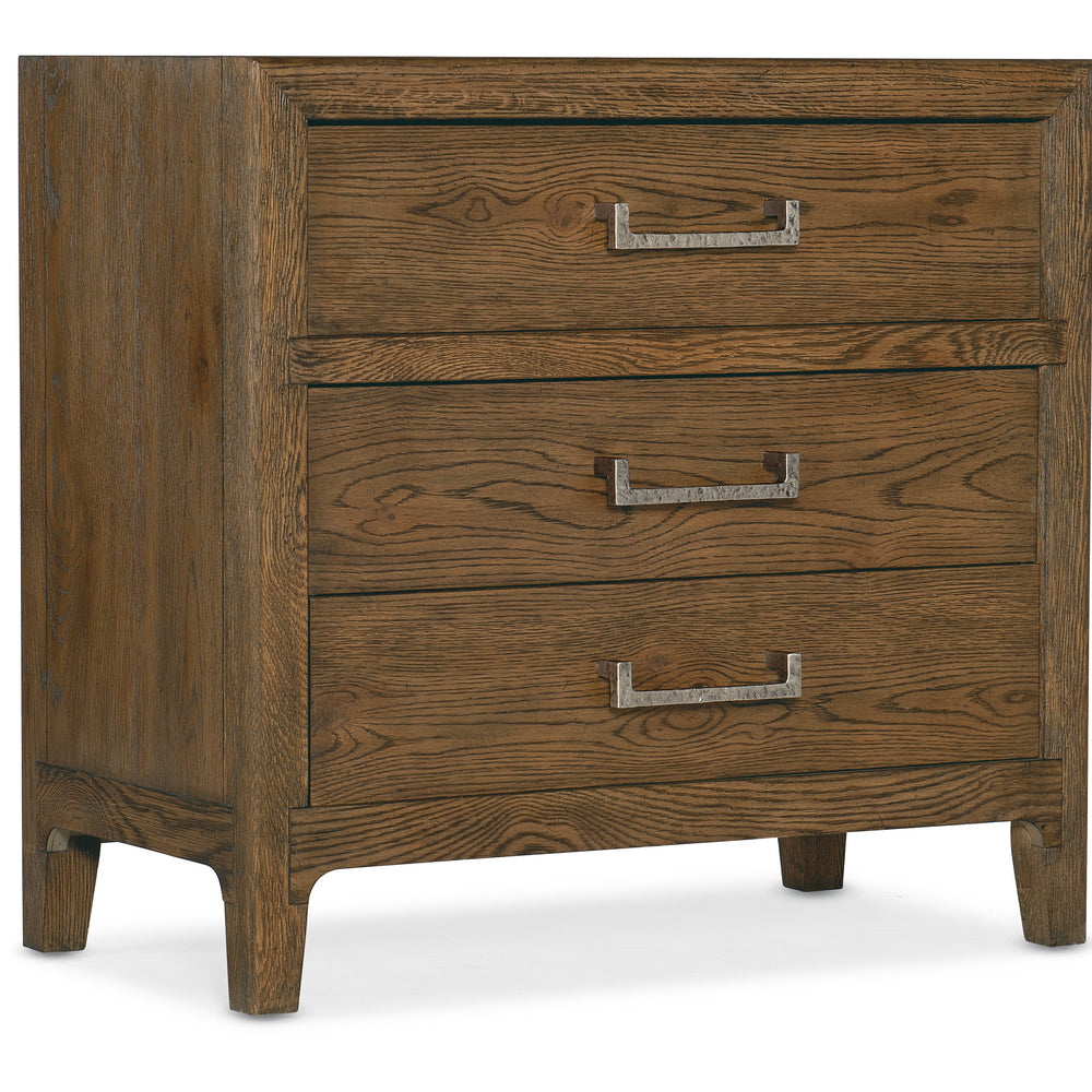 Chapman Three-Drawer Nightstand.