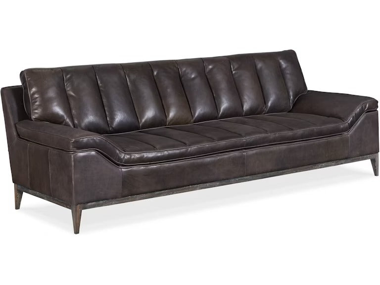K&or Leather Stationary Sofa