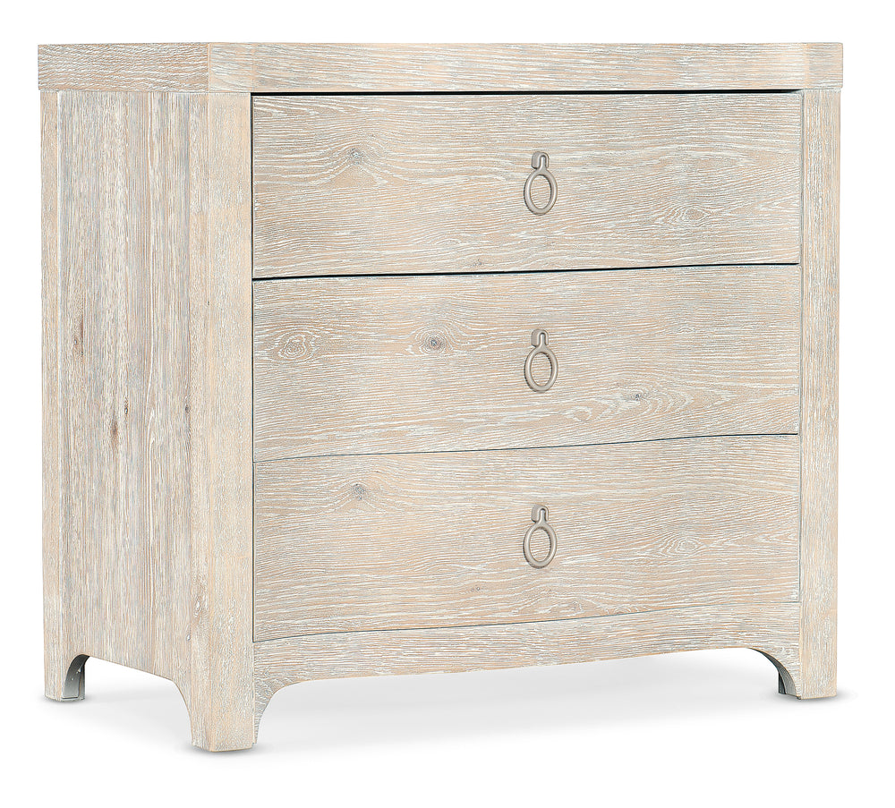 Serenity Antigua Three Drawer Nightstand - Light Wood