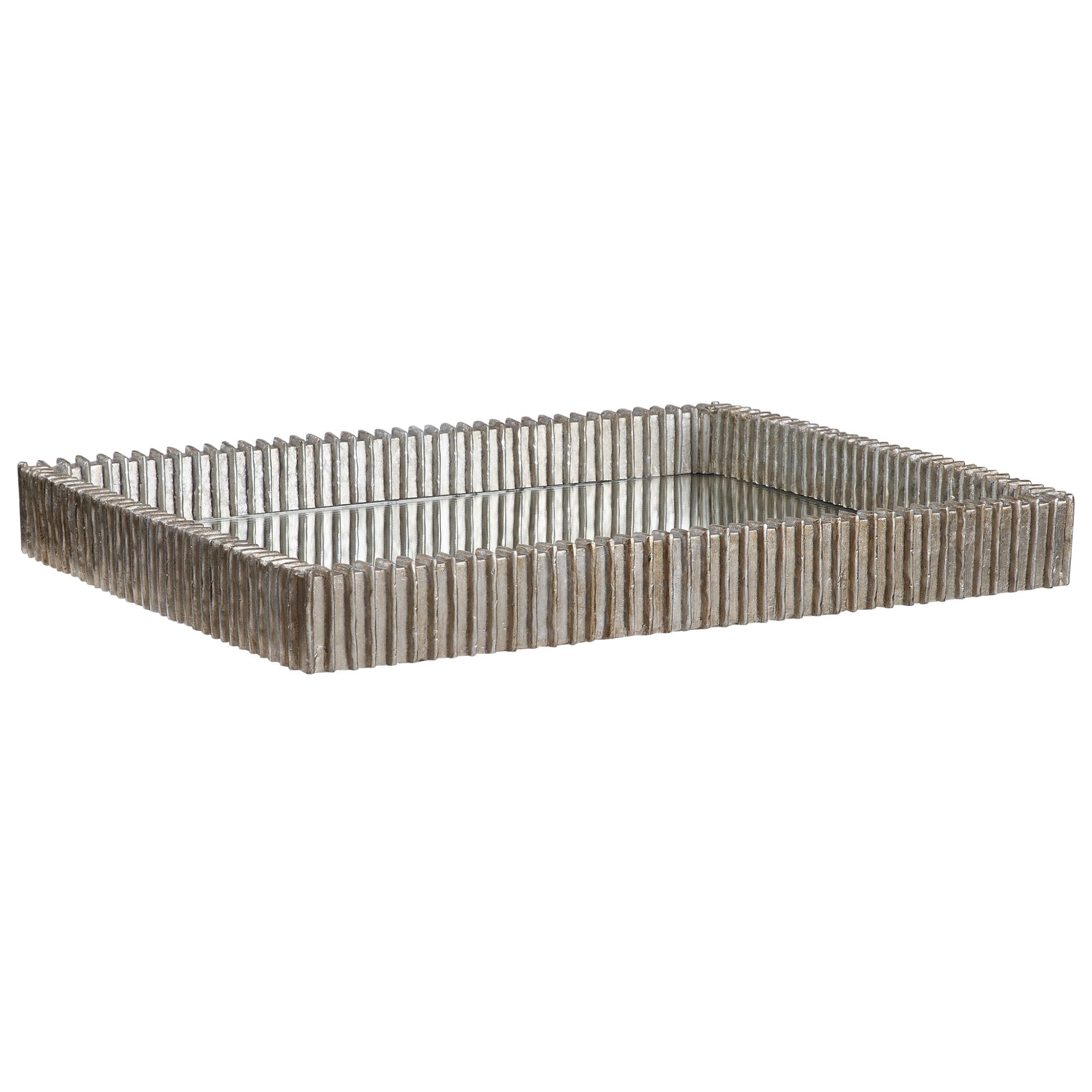 Talmage Silver Mirrored Tray - Thumbnail 3
