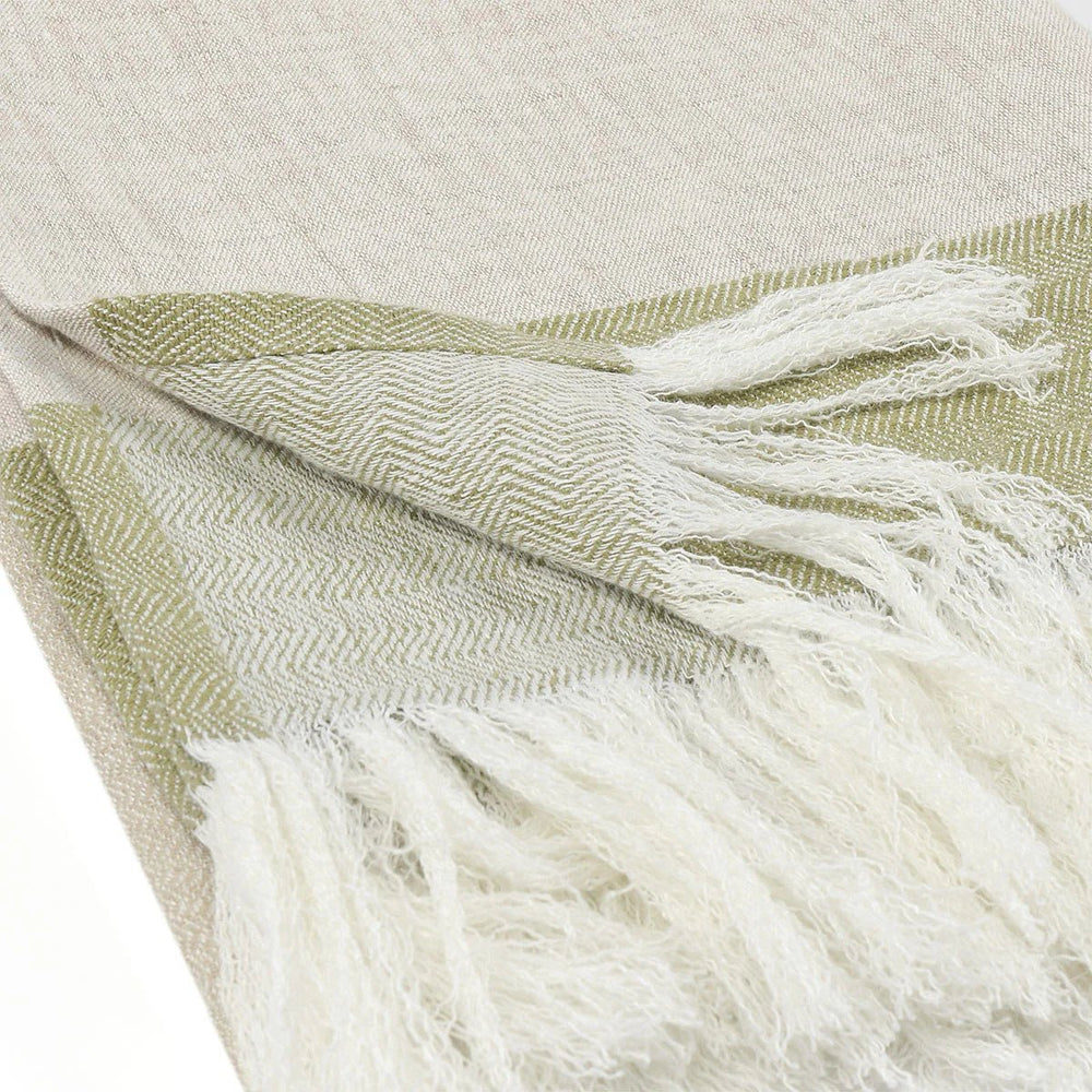 TC Talara Throw - Wheat Green/Natural - #shop_name Throws