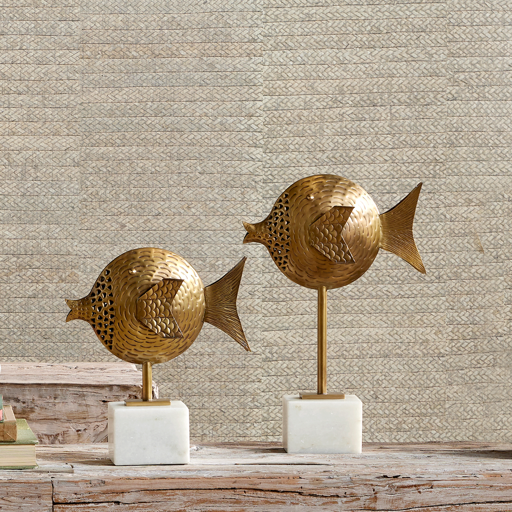 Cici Brass Fish Set of 2.