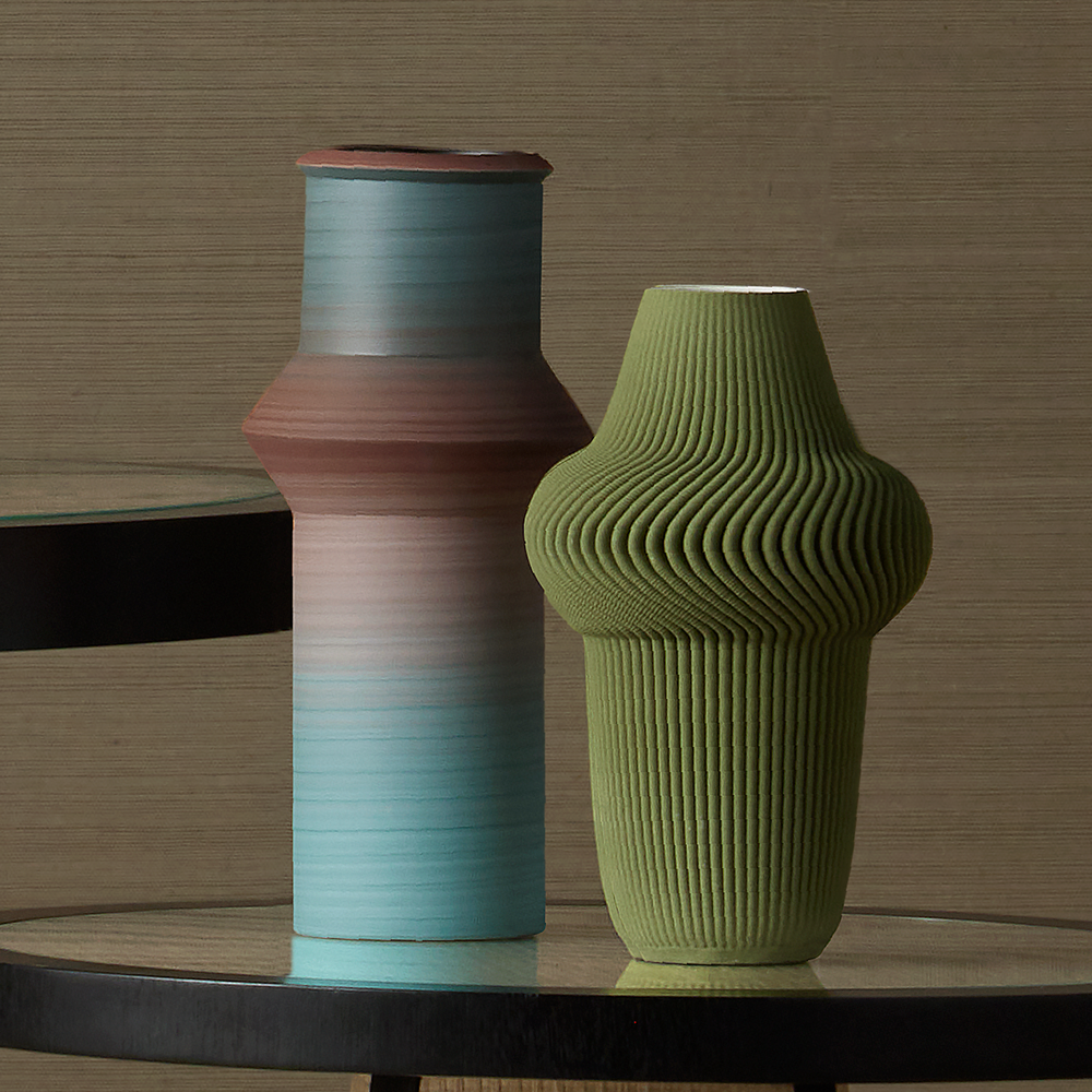 
                      
                        Happy 80's Blue & Red Vase Set of 2.
                      
                    