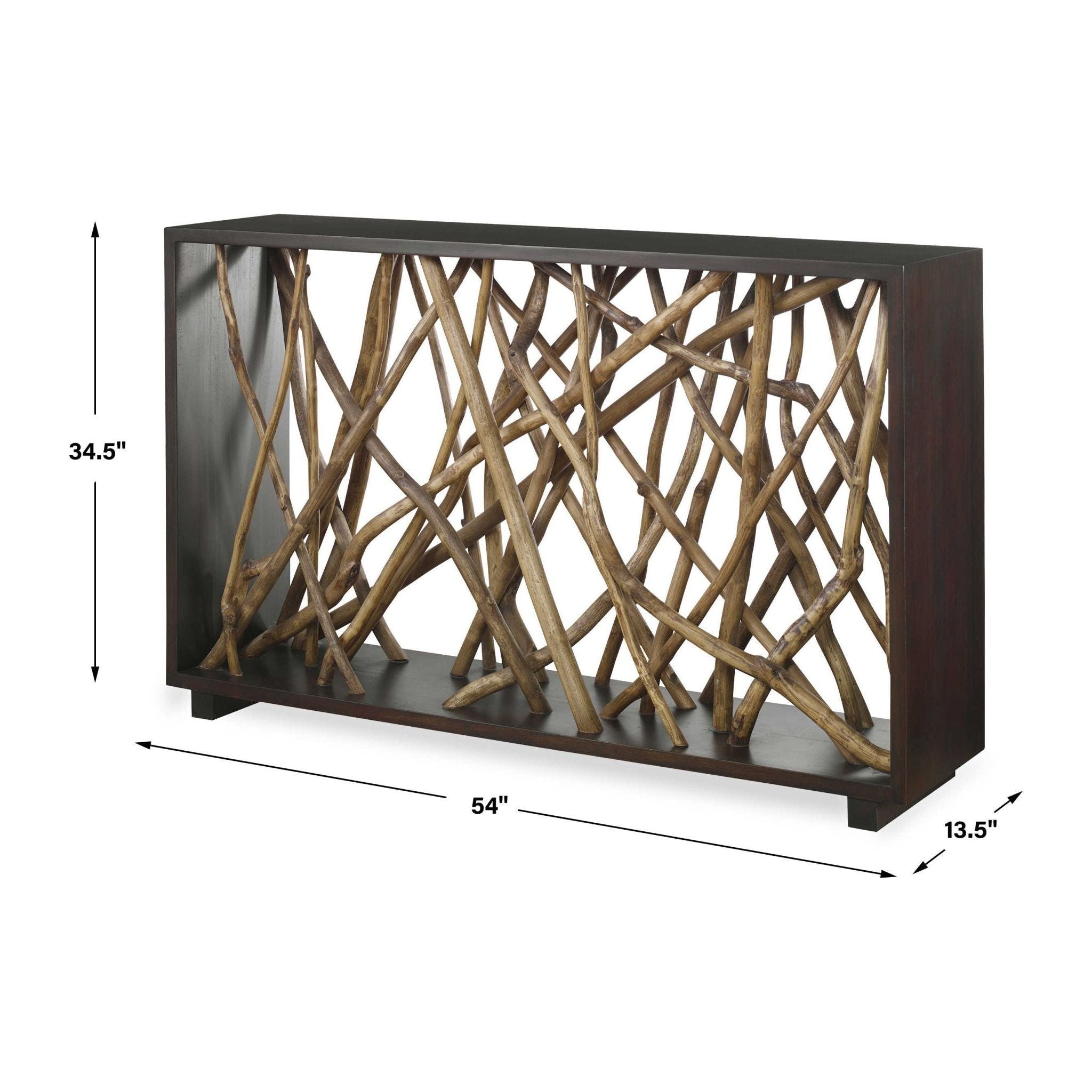 Uttermost Teak Maze Console Table - Thumbnail 4