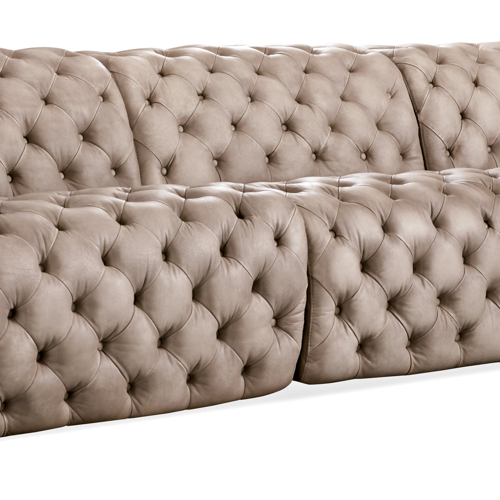 Savion Grandier Power Recliner Sofa with Power Headrest - Giovanni Taupe
