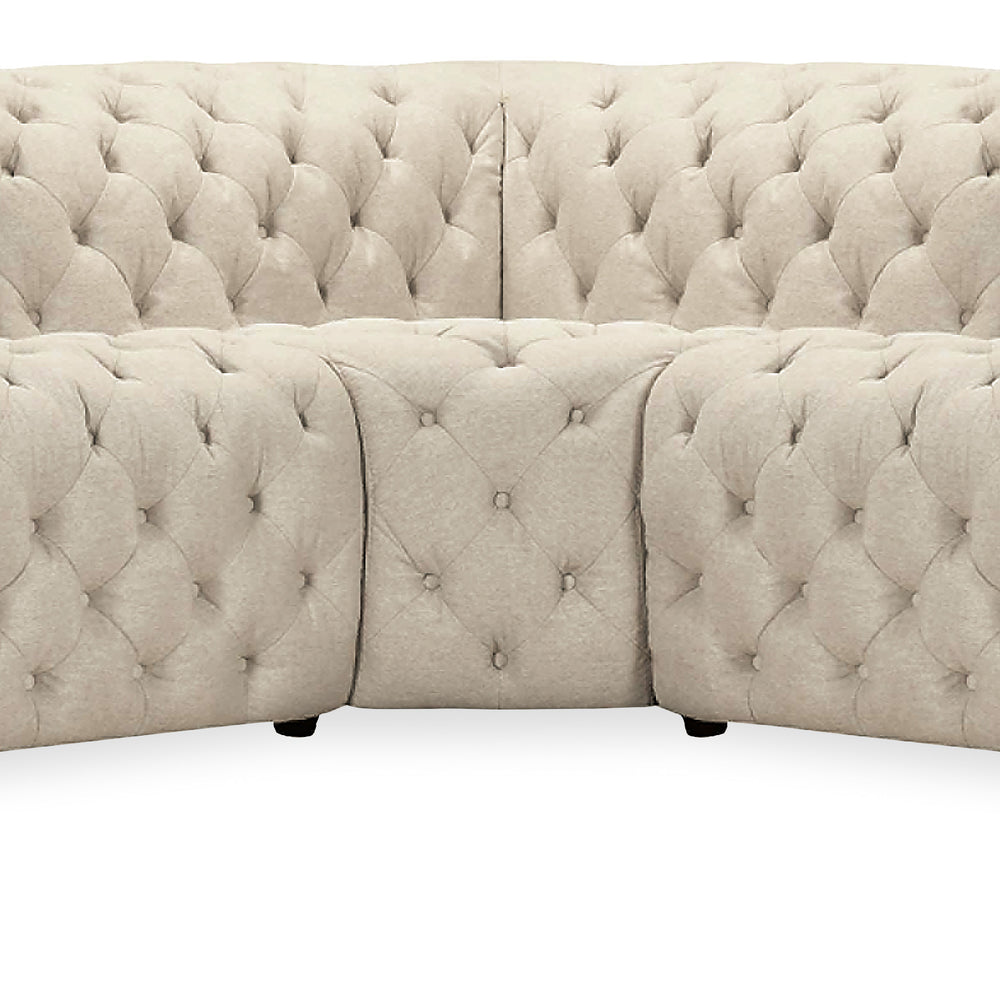 Savion Deux 5 Seat Sectional with Three Power Recliners and Six Power Headrests - Aries Beach