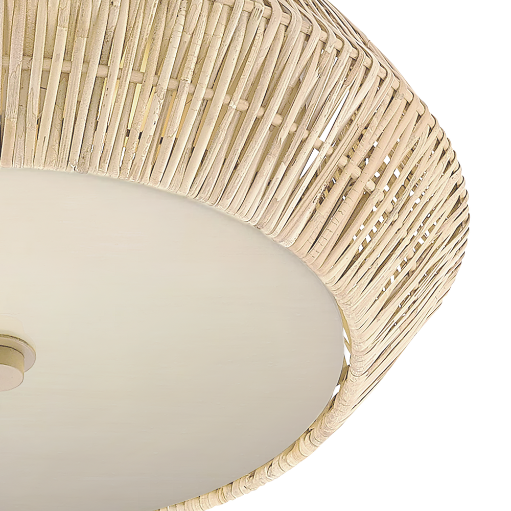 
                      
                        Antibes White Flush Mount.
                      
                    