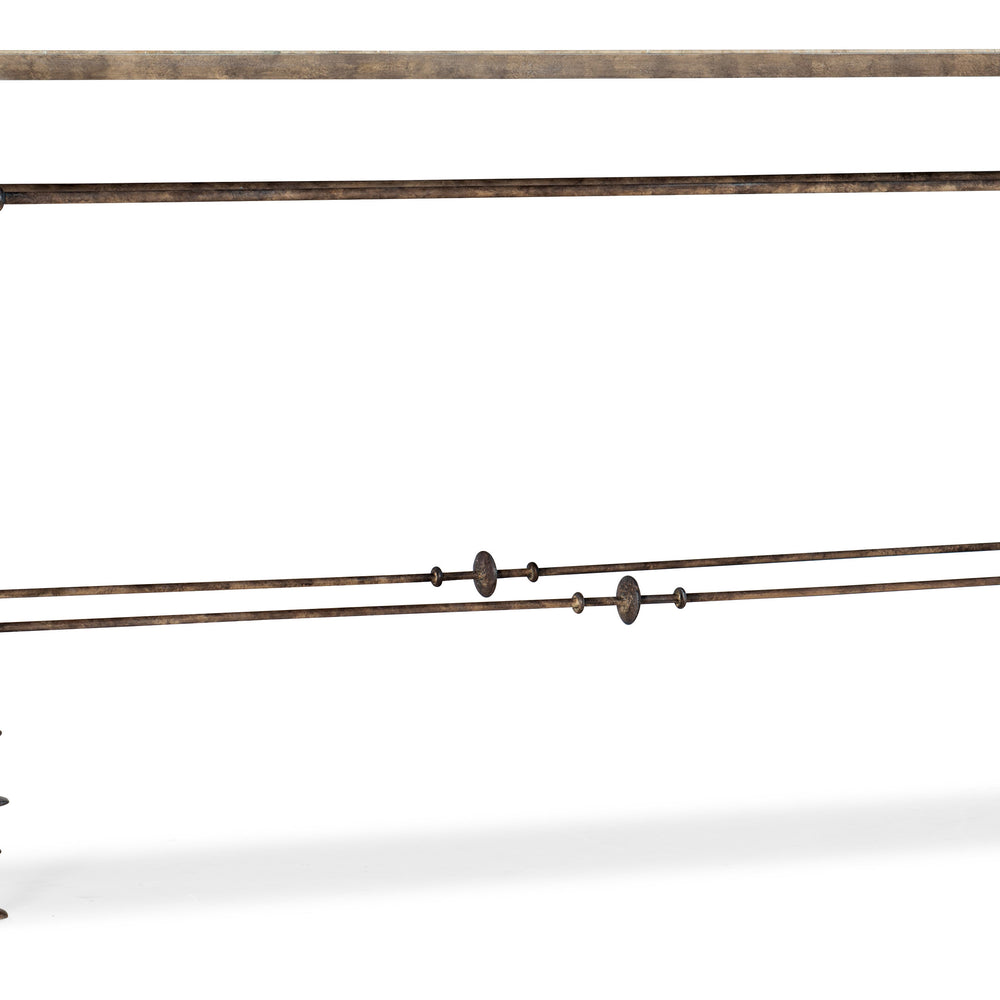 La Grange St James Metal and Stone Console