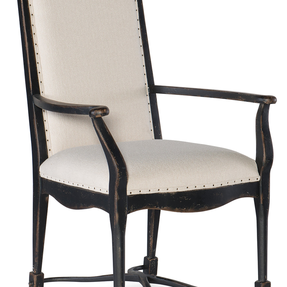 Ciao Bella Upholstered Back Arm Chair - Black