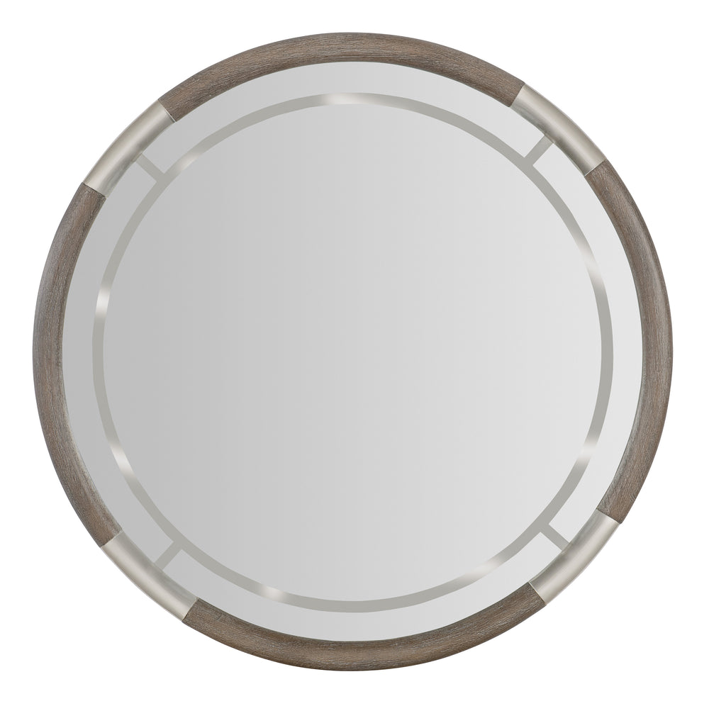Modern Mood Round Mirror - Mink Finish