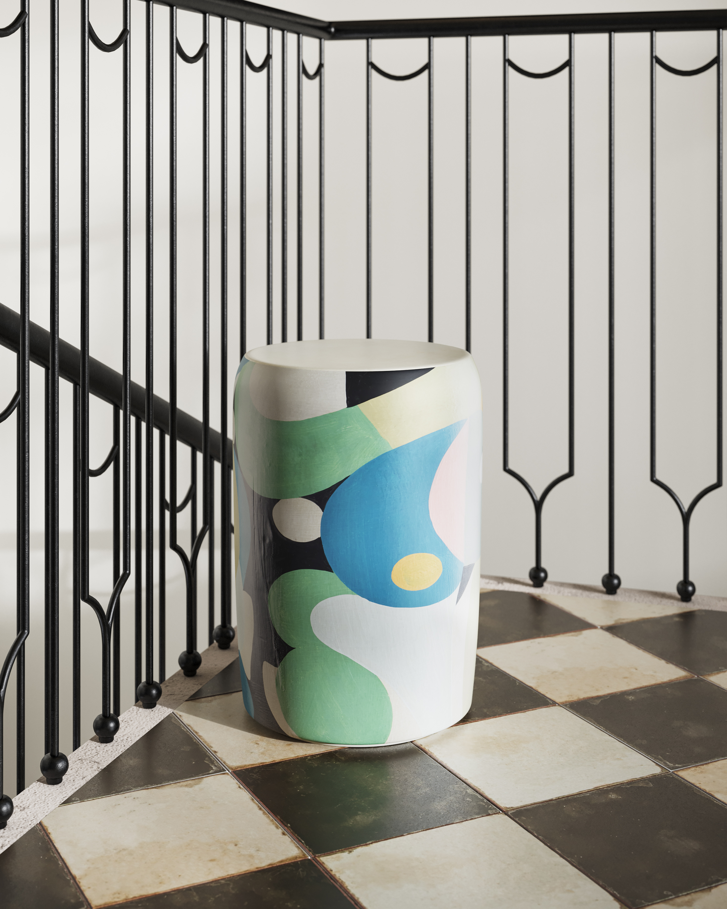 So Nouveau Blue Accent Table - Thumbnail 3