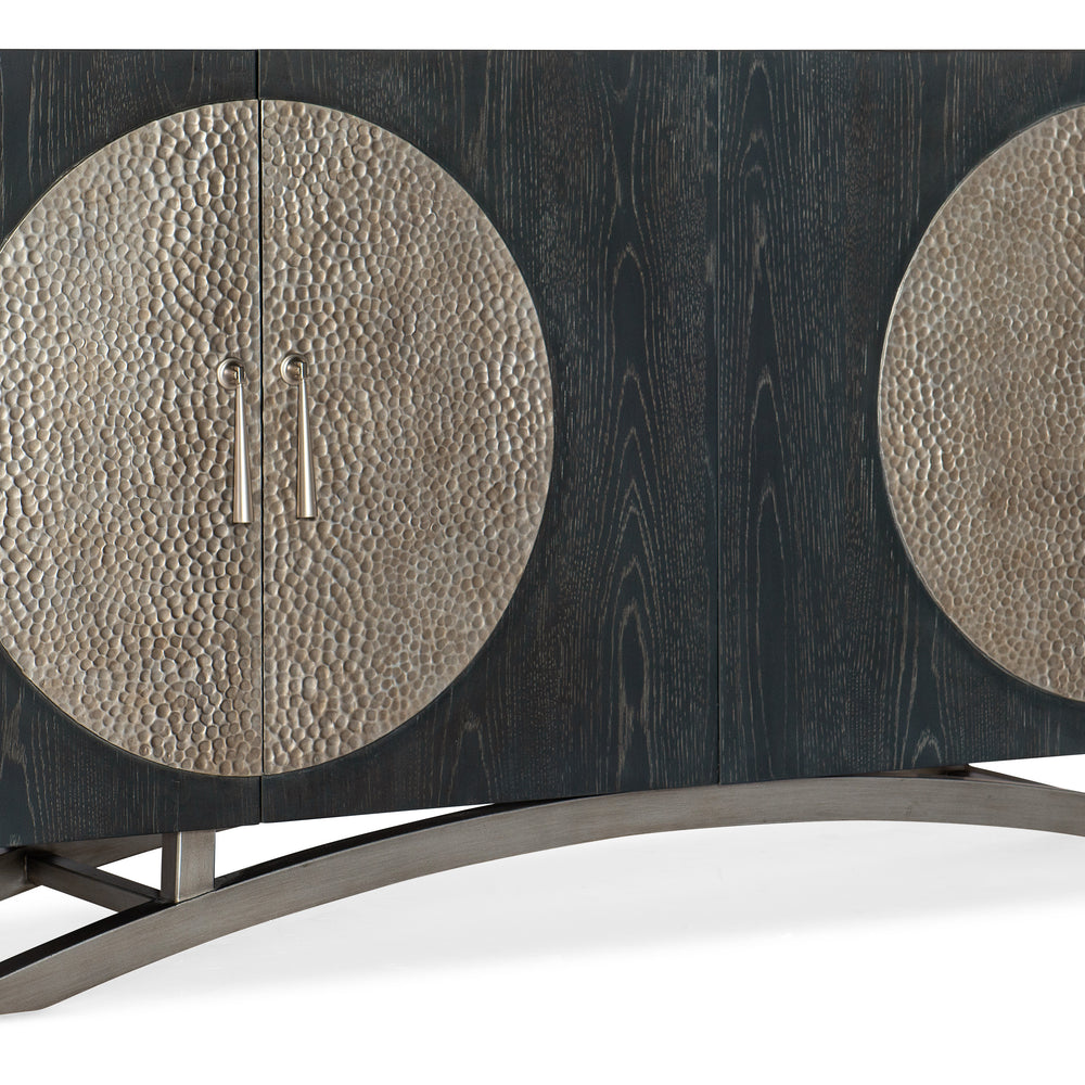 Melange Nolita Four Door Entertainment Console - Black Wood