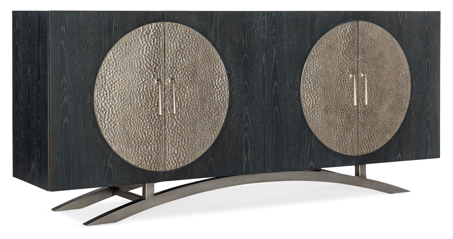 Melange Nolita Four Door Entertainment Console - Black Wood