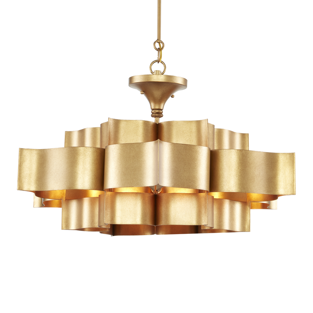 Grand Lotus Large Gold Chandelier