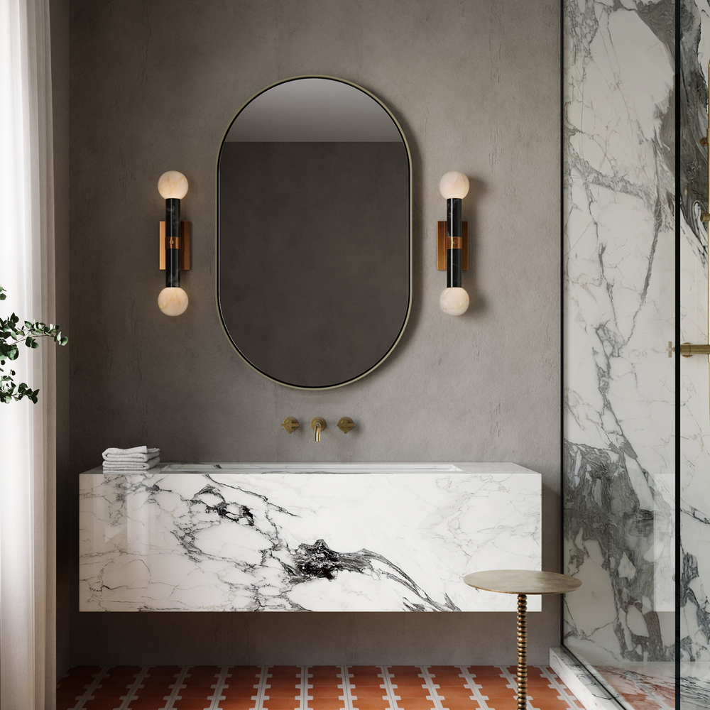 
                      
                        Beatrix Black Bath Wall Sconce.
                      
                    
