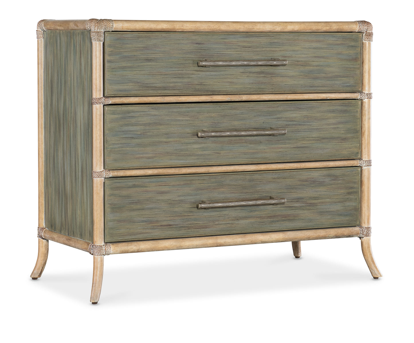 Retreat Pole Rattan Chest - Green.