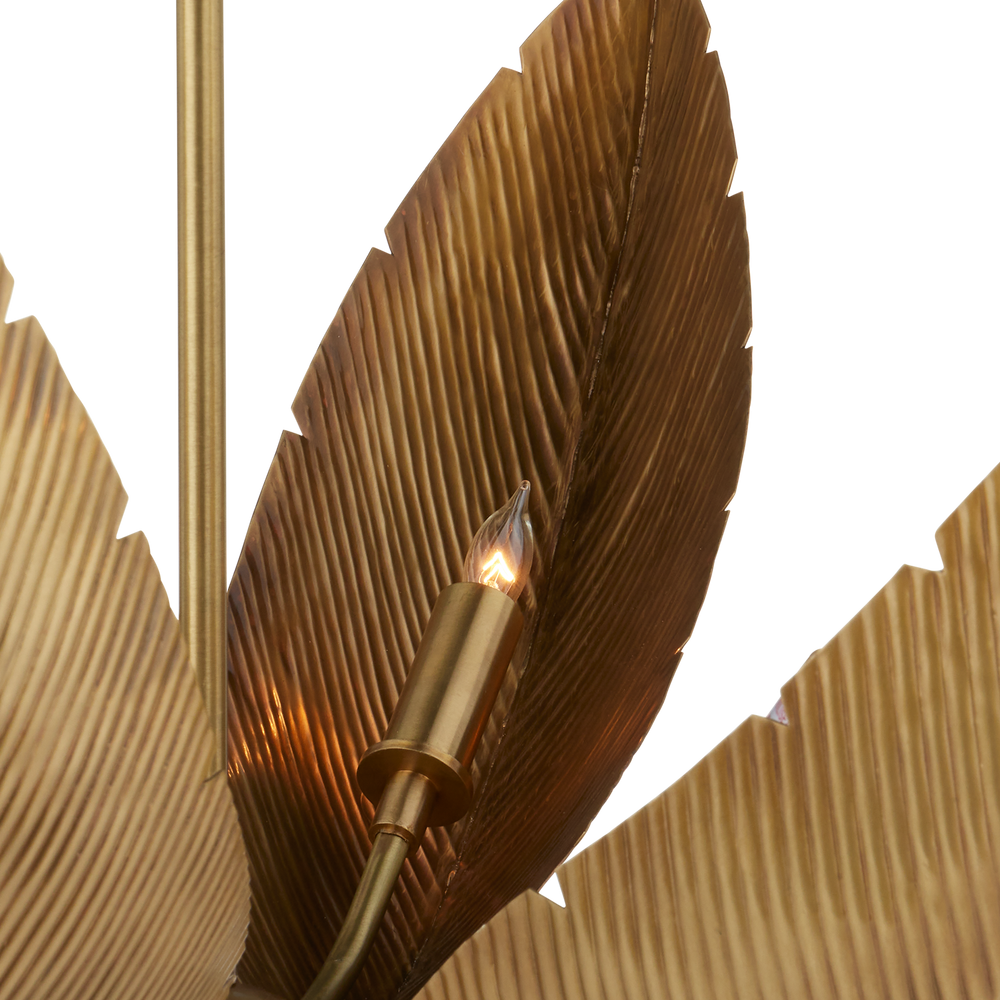 Bird of Paradise Brass Chandelier