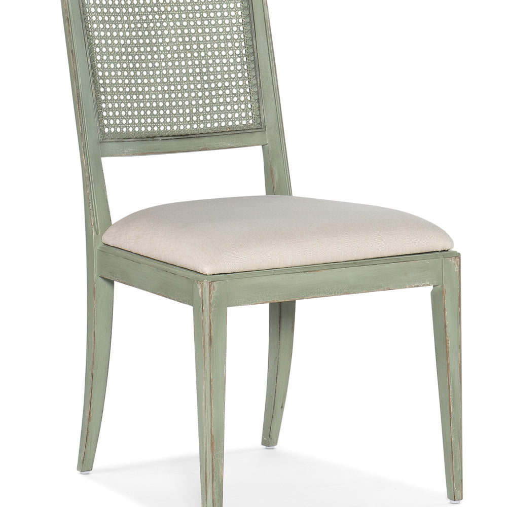 Charleston Upholstered Seat Side Chair - Verdigris Green