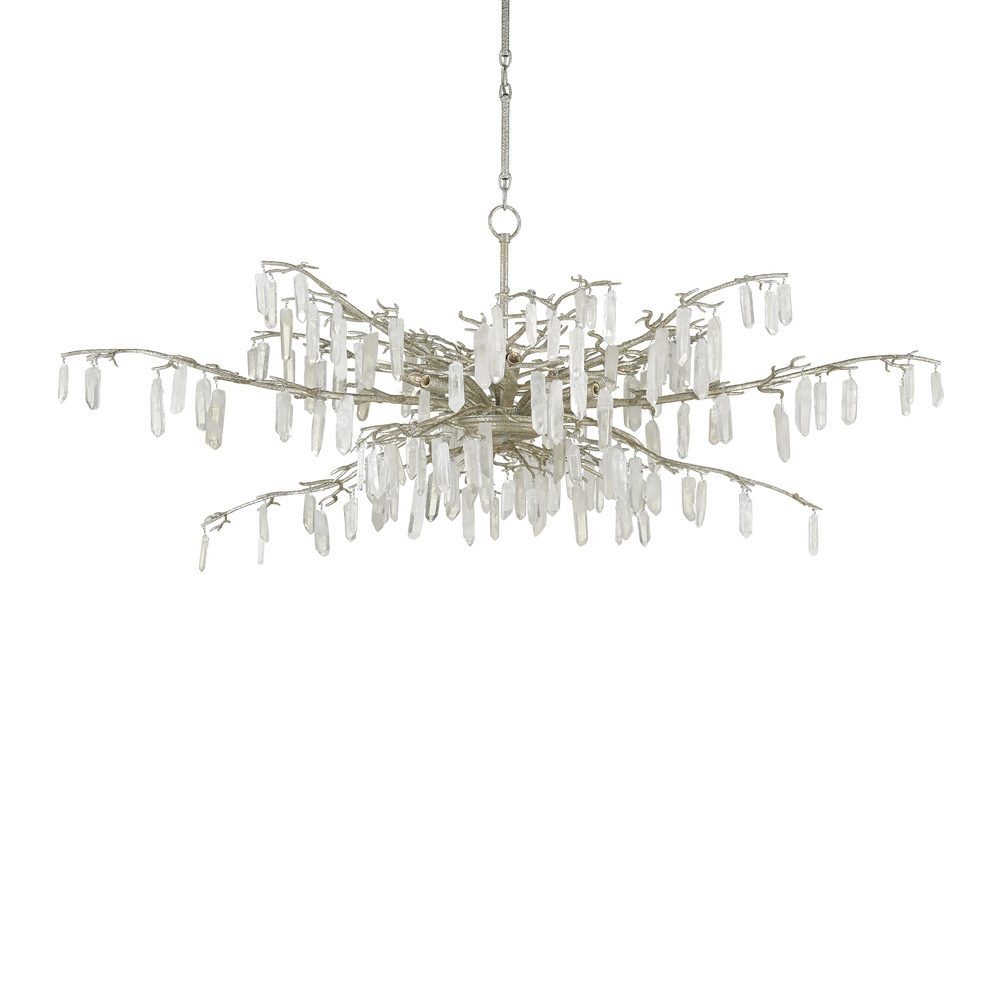 
                      
                        Forest Dawn Silver Chandelier.
                      
                    