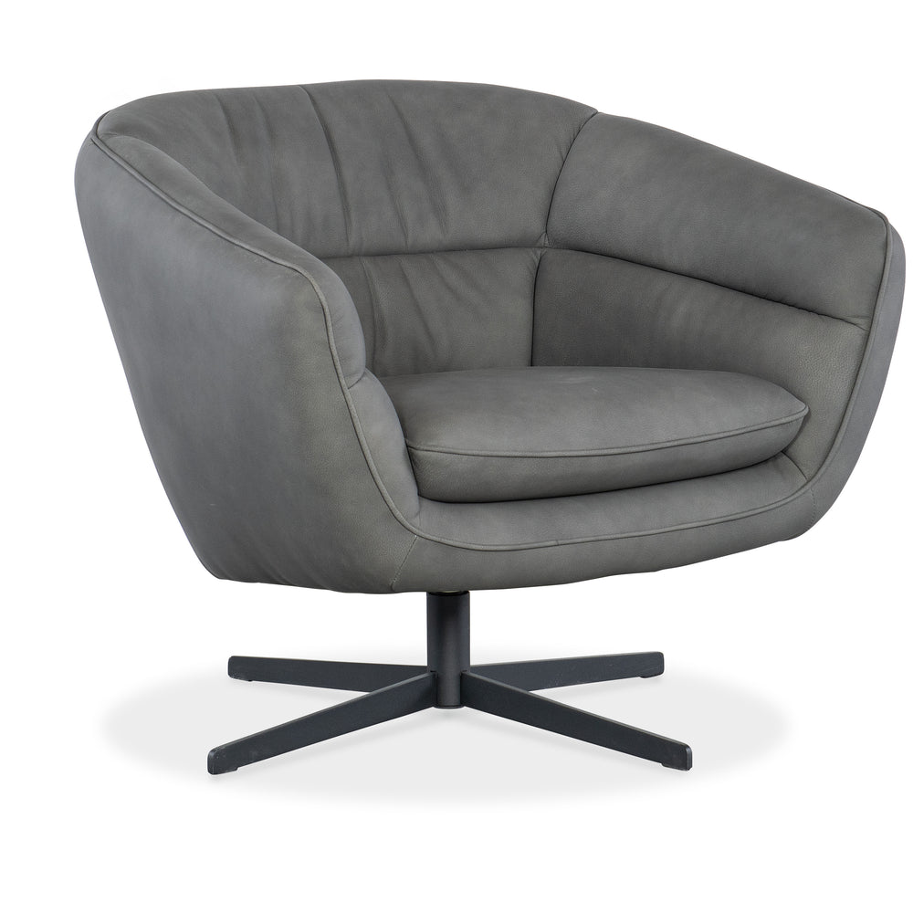 Mina Swivel Chair - Buckskin Dark Grey