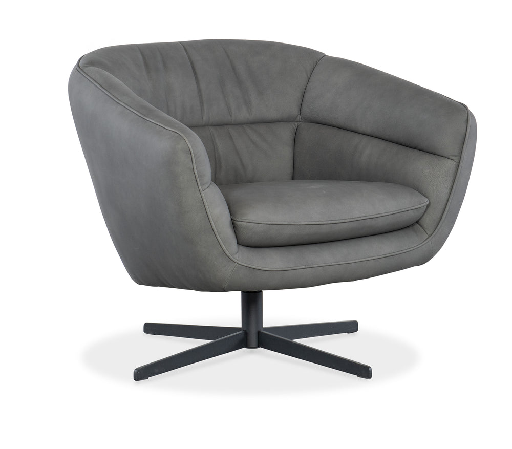 Mina Swivel Chair - Buckskin Dark Grey