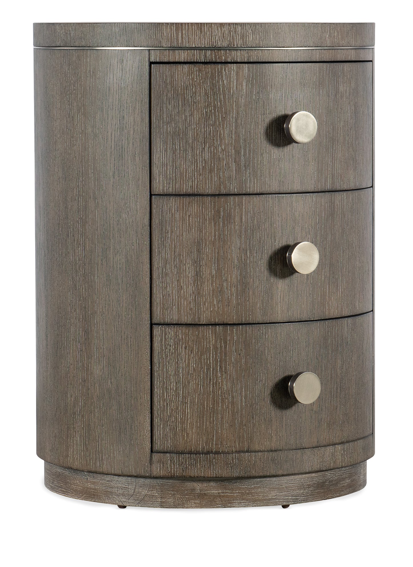 Modern Mood Round Nightstand - Mink Finish.