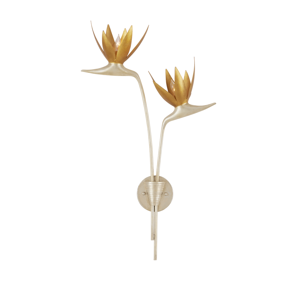Paradiso Silver & Gold Wall Sconce, Left