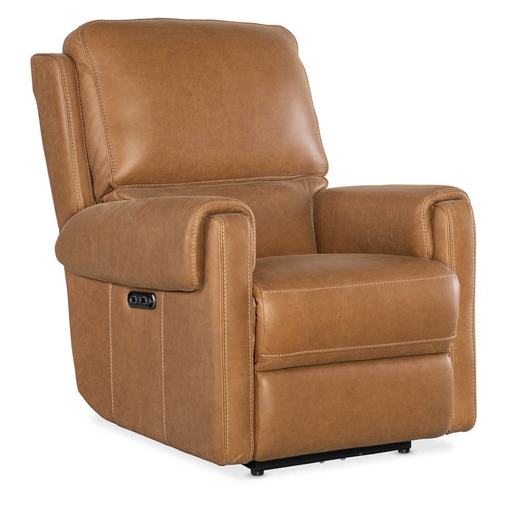 Somers Power Recliner with Power Headrest - Denver Coffee