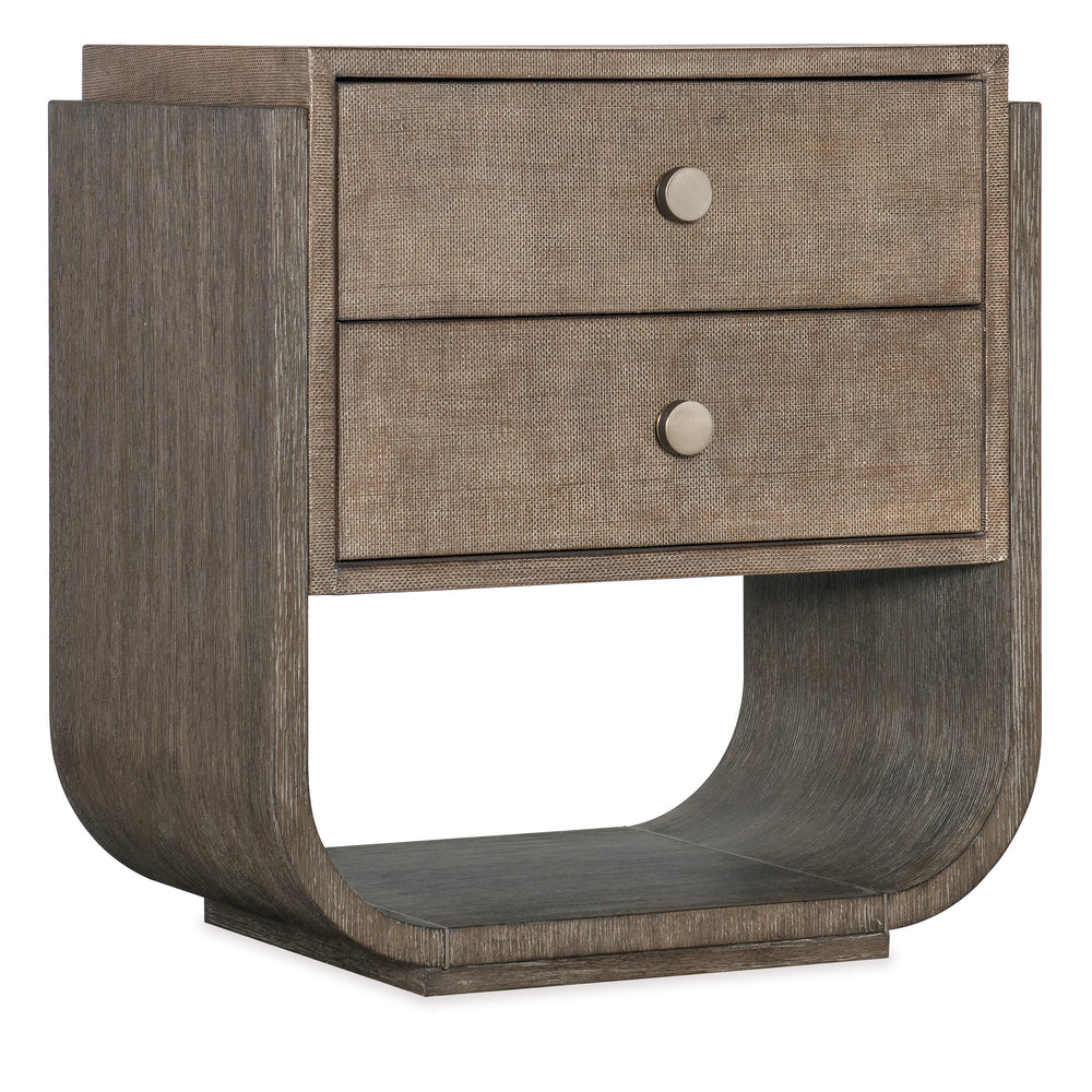 Modern Mood Two Drawer Nightstand - Mink Finish.