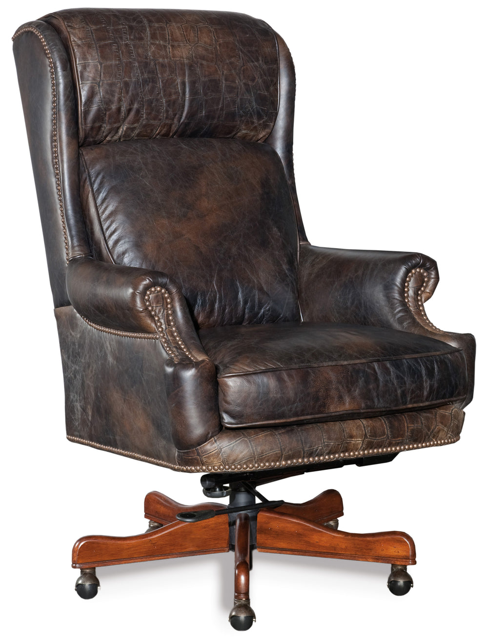 Tucker Executive Swivel Tilt Chair - Medium Wood