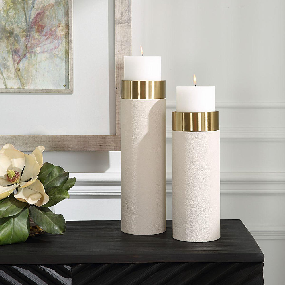 
                      
                        Wessex White Candleholders - Set of 2
                      
                    