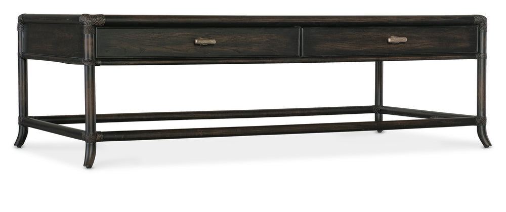 Retreat Pole Rattan Cocktail Table - Black Sand.