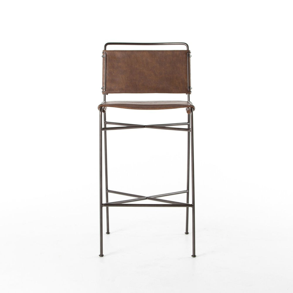 Wharton Bar Stool - Distressed Brown