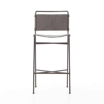 Wharton Bar Stool - Stonewash Grey